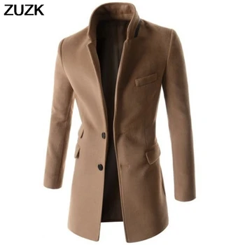 ZUZK High Quality Mens Overcoat Men Mid Long Slim Trench Coat Men Solid Trench Slim Fit Business Coat
ZUZK High Quality Mens Overcoat Men Mid Long Slim Trench Coat Men Solid Trench Slim Fit Business Coat