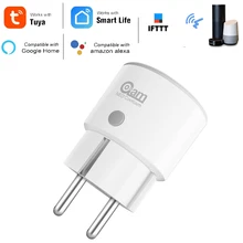 Neo coolcam tomada inteligente wifi 3680 w 16a interruptor do temporizador de monitoramento energia da ue tomada controle voz por alexa google ifttt(China)