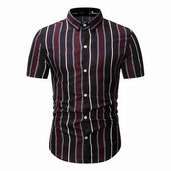 Social Shirt Personality Stripe Print Blouse Male Casual Fashion Slim fit Shirts Summer New Arrival
Social Shirt Personality Stripe Print Blouse Male Casual Fashion Slim fit Shirts Summer New Arrival
