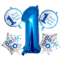 5 pièces/lot 32 pouces numéro 18 pouces bébé douche garçons filles vacances décor feuille ballons hélium balles fête d'anniversaire fournitures globos(China)