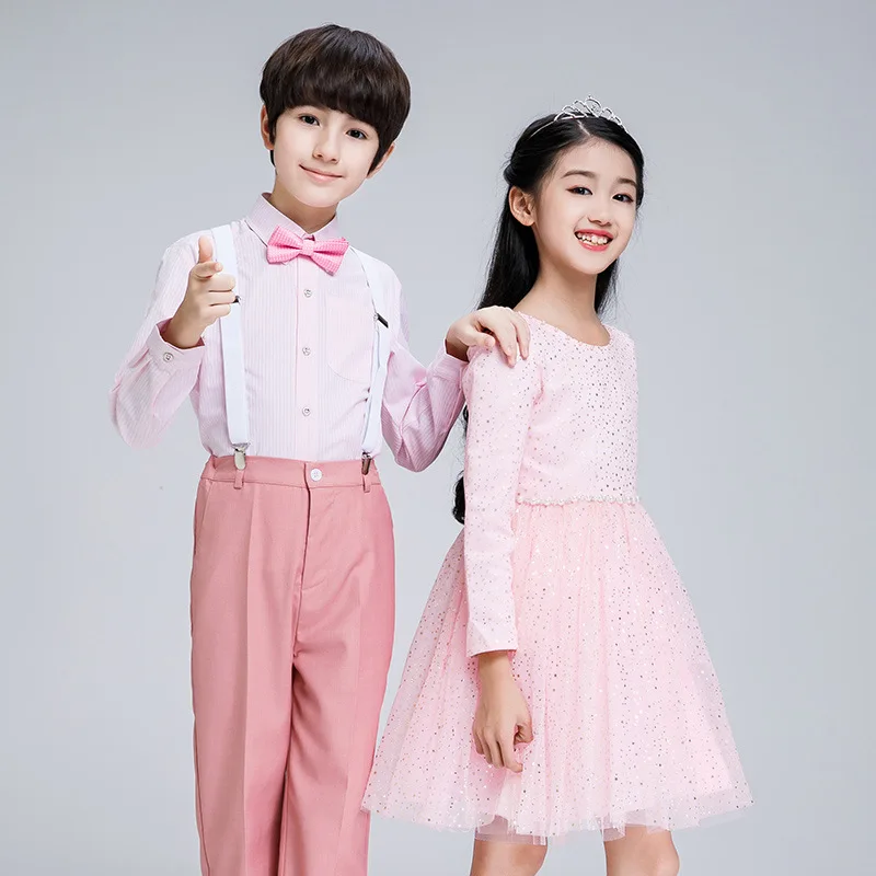 Children Small Students' Clothes Costume Poetry Skirt Large Choral Service Suspender Pants Princess Recitation Class B Unisex Cl
Children Small Students' Clothes Costume Poetry Skirt Large Choral Service Suspender Pants Princess Recitation Class B Unisex Cl