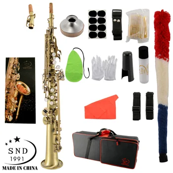 SND Brass Straight Soprano Sax Saxophone Bb B Flat Woodwind Instrument Natural Shell Key Carve Pattern with Carrying Case
SND Brass Straight Soprano Sax Saxophone Bb B Flat Woodwind Instrument Natural Shell Key Carve Pattern with Carrying Case