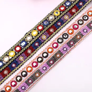 10Yards 40mm Ethnic Mirror Embroidered Webbing Indian Trim DIY Handmade Sewing Net Ribbons Stage Clothing Decorative Lace Trim
10Yards 40mm Ethnic Mirror Embroidered Webbing Indian Trim DIY Handmade Sewing Net Ribbons Stage Clothing Decorative Lace Trim