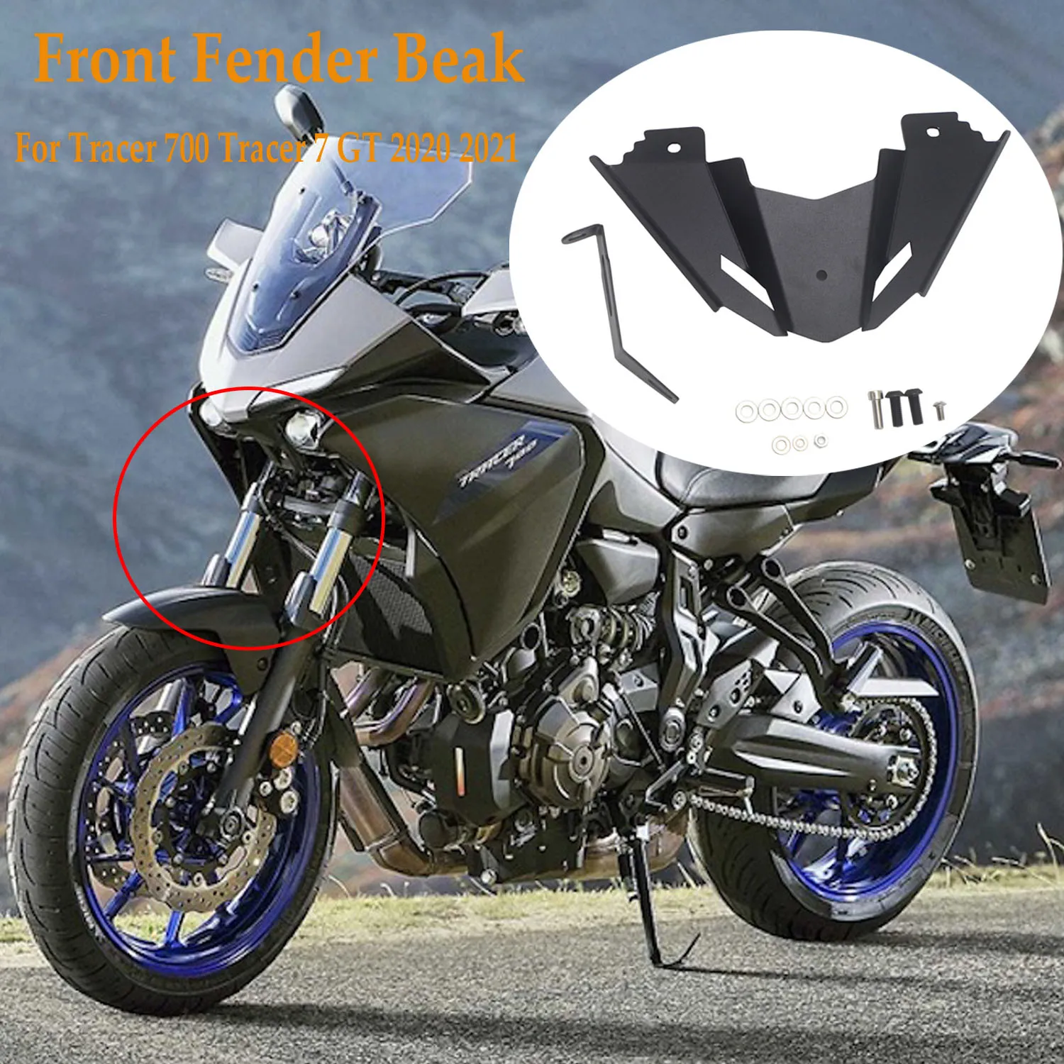 Front Fender Mount Holder Beak Hugger Wheel Cover Fairing Extension For YAMAHA TRACER700 Tracer 700 Tracer 7 GT 2020 2021
Front Fender Mount Holder Beak Hugger Wheel Cover Fairing Extension For YAMAHA TRACER700 Tracer 700 Tracer 7 GT 2020 2021