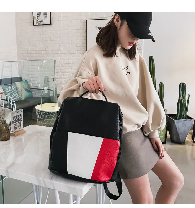 2018 New Style Korean-style Style Trend of Fashion Waterproof Contrast Color Anti-theft Backpack PU Leather Shoulder WOMEN'S Bag
2018 New Style Korean-style Style Trend of Fashion Waterproof Contrast Color Anti-theft Backpack PU Leather Shoulder WOMEN'S Bag