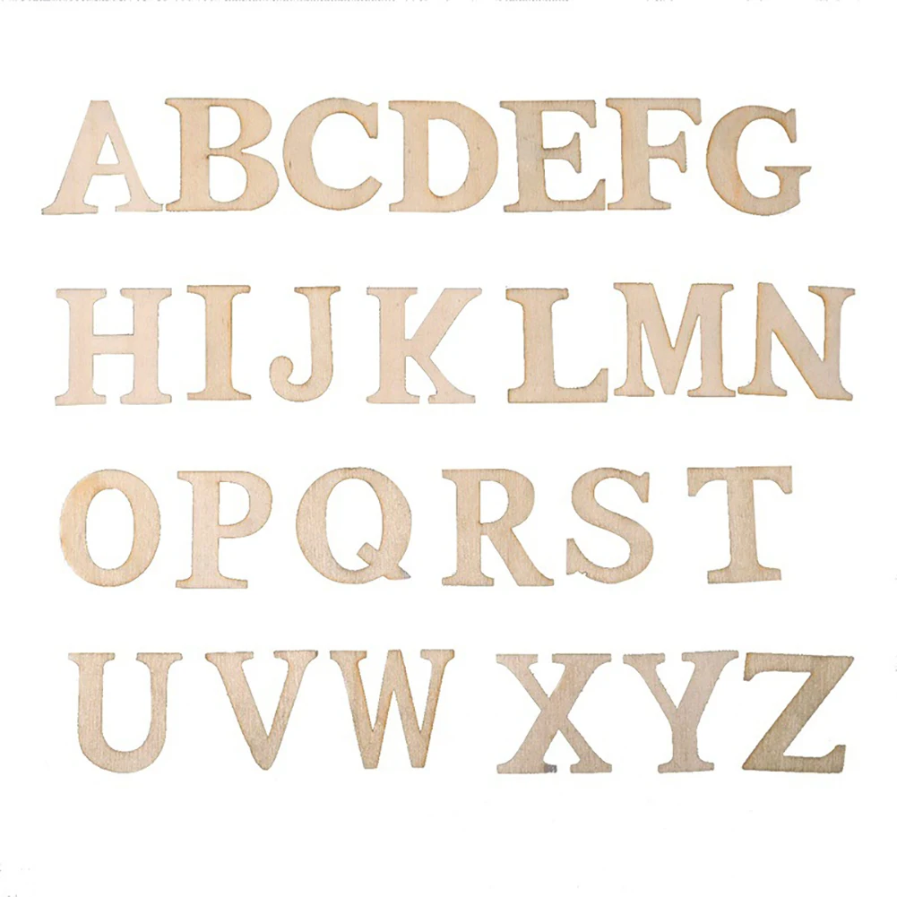 52Pcs/Set Home Party Decoration Alphabet Scrapbooking Wooden Letters Arts Crafts Word Patchwork DIY Educational Handmade Mixed
52Pcs/Set Home Party Decoration Alphabet Scrapbooking Wooden Letters Arts Crafts Word Patchwork DIY Educational Handmade Mixed
