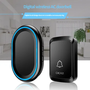 CACAZI Wireless Doorbell Waterproof 58 Chimes 300M Range Remote LED Light Home Bell US Plug 2 Battery Button 1 Receiver
CACAZI Wireless Doorbell Waterproof 58 Chimes 300M Range Remote LED Light Home Bell US Plug 2 Battery Button 1 Receiver