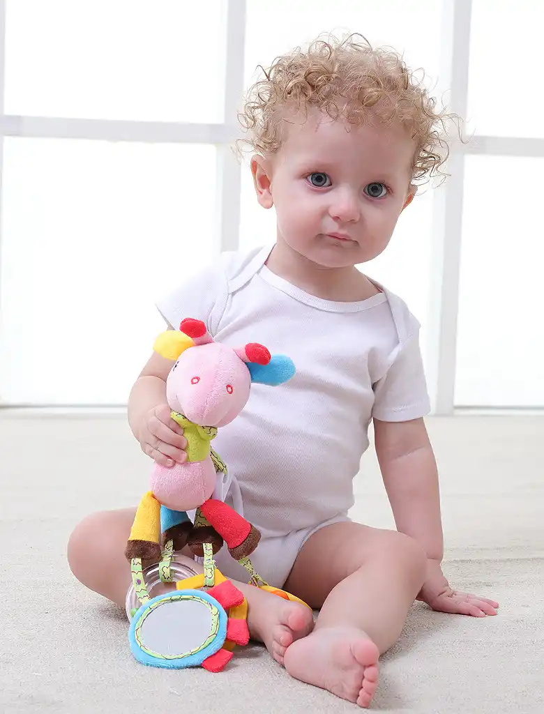 newborn baby boy girl cute cotton rattles infant