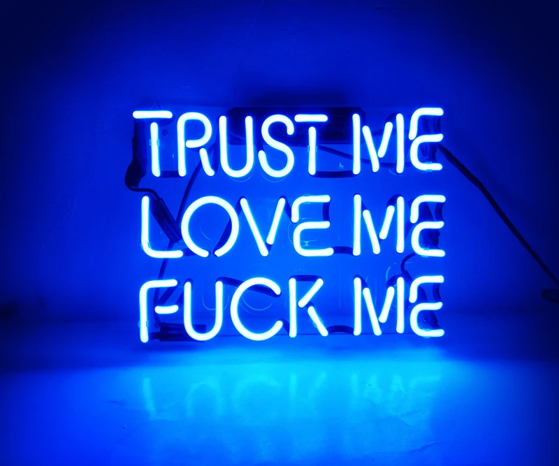 Neon Light Sign Custom Name Beer Bar Home Decor Open Store Lamp Display TRUST ME LOVE ME FUCK ME-blue 12''X10''
Neon Light Sign Custom Name Beer Bar Home Decor Open Store Lamp Display TRUST ME LOVE ME FUCK ME-blue 12''X10''