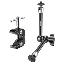 Neewer Super Clamp with 1/4" and 3/8" Thread and Adjustable Magic Arm with Both 1/4-inch Screw for LED Light, Microphone
Neewer Super Clamp with 1/4" and 3/8" Thread and Adjustable Magic Arm with Both 1/4-inch Screw for LED Light, Microphone
