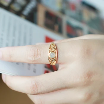 Antique Openwork Vines Gold Rings Statement Retro Vermeil Plant Jewelry Lovely Engagement Rings Solid sv925 Natural Stone Ring
Antique Openwork Vines Gold Rings Statement Retro Vermeil Plant Jewelry Lovely Engagement Rings Solid sv925 Natural Stone Ring