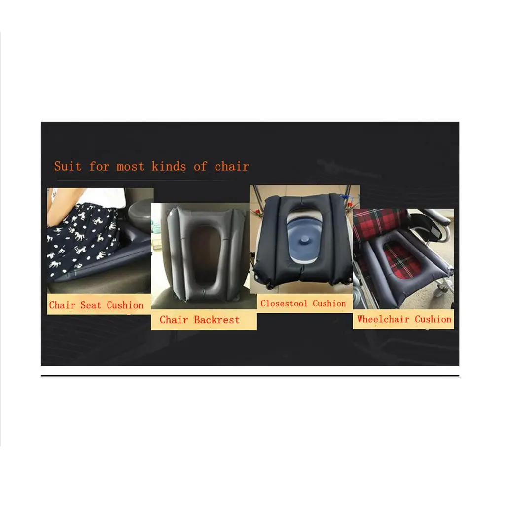 Inflatable Seat Cushion Comfort Commode Wheelchair Seat Cushion Pillow Coccyx Hemorrhoid Relief Inflatable Seat Cushion Comfort Commode Wheelchair Seat Cushion Pillow Coccyx Hemorrhoid Relief