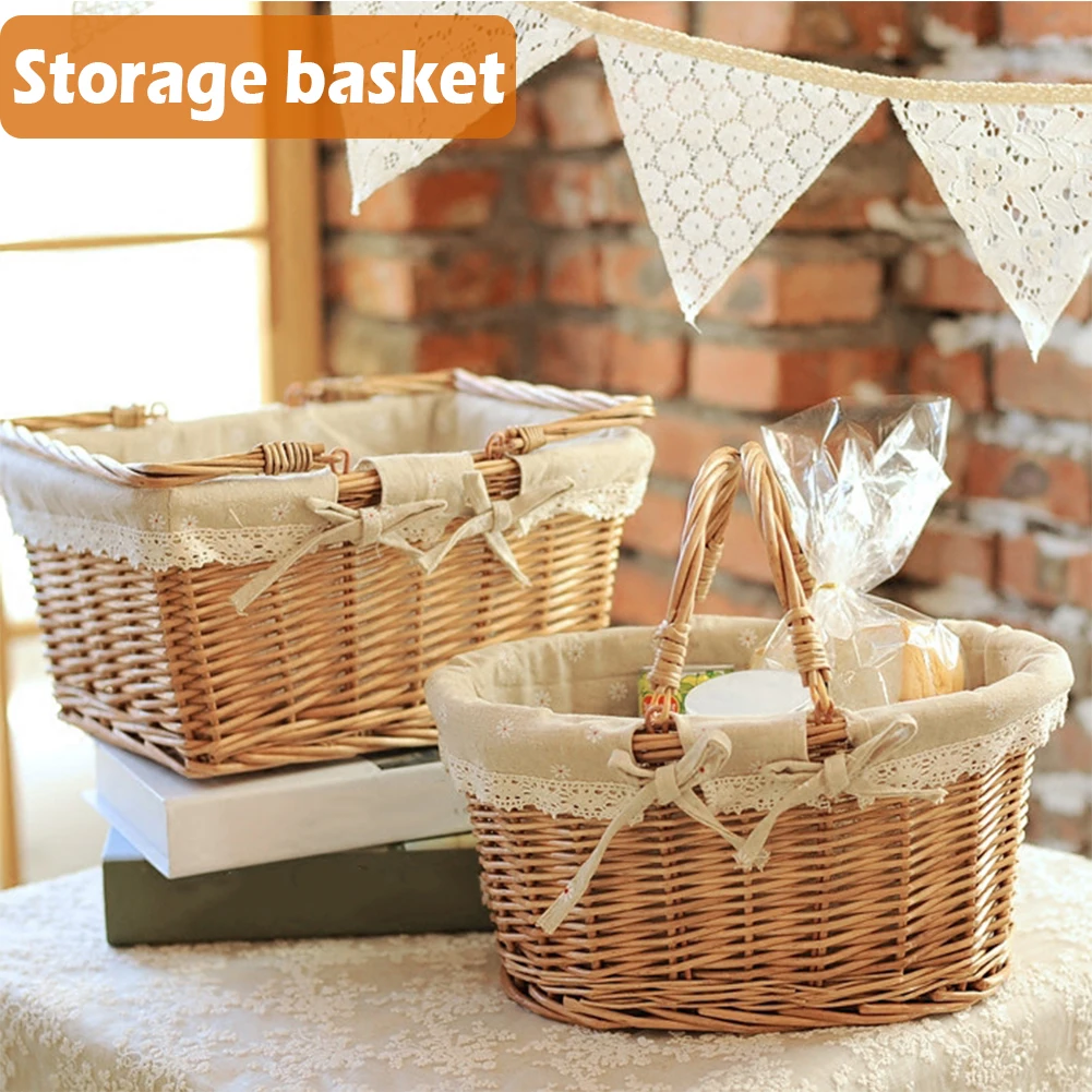 fruit organizer bread snack storage basket picnic bag gift