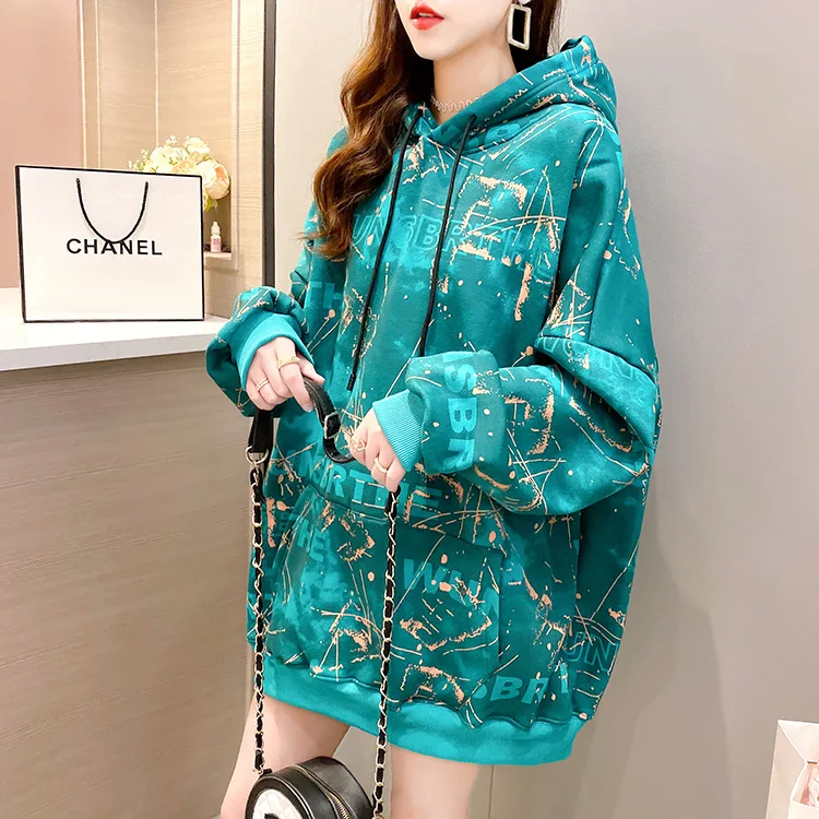 Hooded Jackets Women Winter Loose Top Female Printed Casual Pullovers Add Fleece Coat Women Winter Sweatshirts Hip Hop Clothes
Hooded Jackets Women Winter Loose Top Female Printed Casual Pullovers Add Fleece Coat Women Winter Sweatshirts Hip Hop Clothes