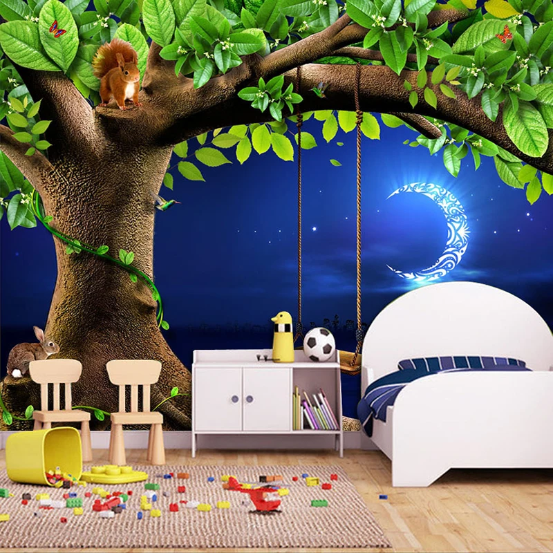 Drop Shipping Custom 3D Photo Wallpaper Night Sky Moon Tree Animal Squirrel Rabbit Bedroom Non-woven Mural Wallpaper Wall Decor
Drop Shipping Custom 3D Photo Wallpaper Night Sky Moon Tree Animal Squirrel Rabbit Bedroom Non-woven Mural Wallpaper Wall Decor