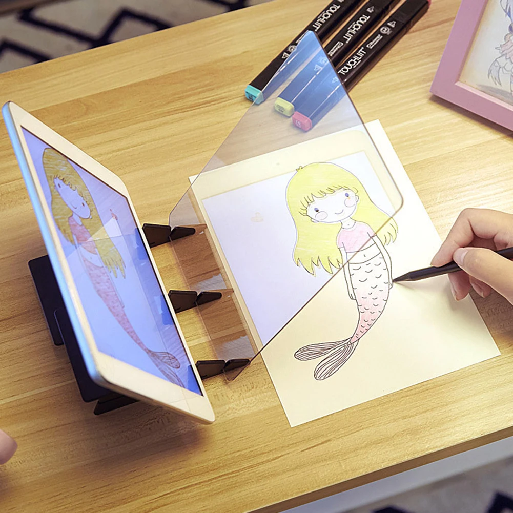 Transparent Sketch Board Optical Imaging Picture Imaging Drawing Board Sketch Reflection Copy Table Projection Board Plotter
Transparent Sketch Board Optical Imaging Picture Imaging Drawing Board Sketch Reflection Copy Table Projection Board Plotter