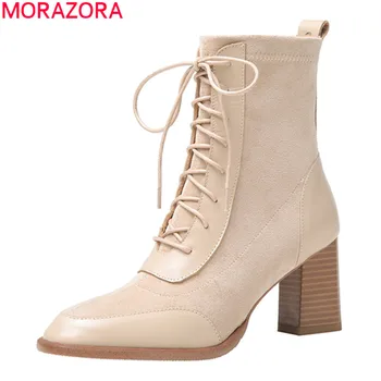 MORAZORA 2020 Big size 33-40 top quality genuine leather ankle boots simple lace up high heels shoes winter women boots
MORAZORA 2020 Big size 33-40 top quality genuine leather ankle boots simple lace up high heels shoes winter women boots