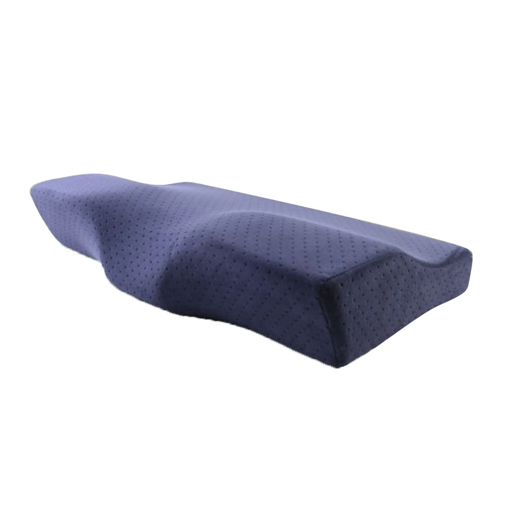 2Pcs Velvet Cover Memory Foam Neck Pillow Sleep Rest Relief Bed Pillow for Home Office Travel 2Pcs Velvet Cover Memory Foam Neck Pillow Sleep Rest Relief Bed Pillow for Home Office Travel