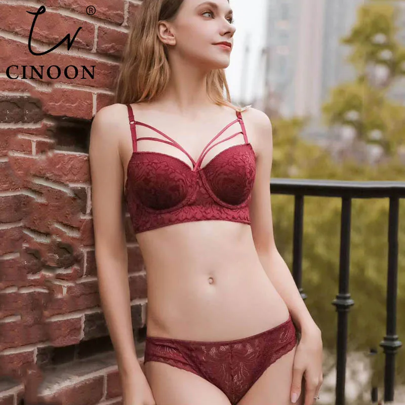 CINOON New Bandage Lingerie Push Up Bra Set Sexy Embroidery Lace Underwear Set Beauty Back Bra Panties Sets For Women Underwear
CINOON New Bandage Lingerie Push Up Bra Set Sexy Embroidery Lace Underwear Set Beauty Back Bra Panties Sets For Women Underwear