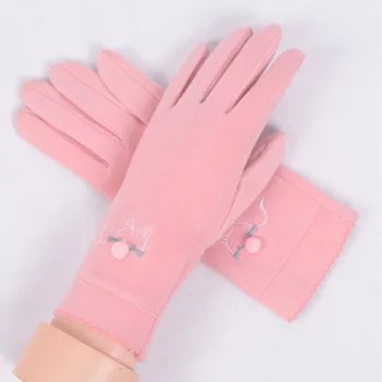 Winter cashmere cute fox embroidery women's thin section plus velvet warm mittens spring windproof cycling driving gloves E47
Winter cashmere cute fox embroidery women's thin section plus velvet warm mittens spring windproof cycling driving gloves E47