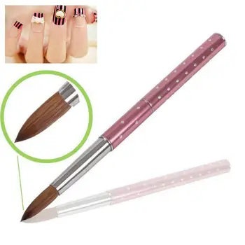 Nail Art Acrylic Brush Metal Handle With Diamond Kolinsky Hair Pencil 3 Sizes 
Nail Art Acrylic Brush Metal Handle With Diamond Kolinsky Hair Pencil 3 Sizes