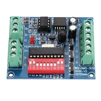 DMX512 Decoder Controller 3CH Voltage Regulator Adjustable Controller 3 Channels LED Decoder Dimmer
DMX512 Decoder Controller 3CH Voltage Regulator Adjustable Controller 3 Channels LED Decoder Dimmer
