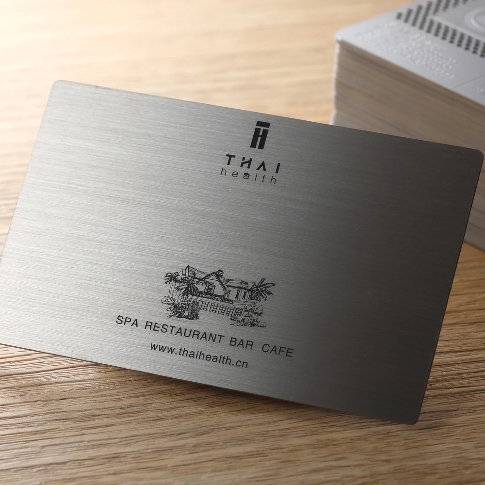 Stainless steel business card custom hollow metal callas business card design 