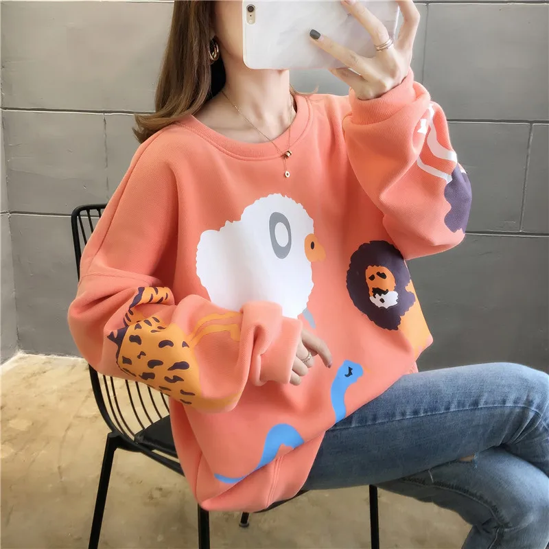 Autumn And Winter New Style Plus Velvet Padded Printed Sweatshirt Women Loose Plus Size Korean Student Long-sleeved Jacket
Autumn And Winter New Style Plus Velvet Padded Printed Sweatshirt Women Loose Plus Size Korean Student Long-sleeved Jacket