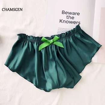 CHAMSGEND Plus Size Silk Satin Sexy Panties Women Bow Pajamas Underwear Women Briefs White Green Red Ropa Interior Femenina F615 
CHAMSGEND Plus Size Silk Satin Sexy Panties Women Bow Pajamas Underwear Women Briefs White Green Red Ropa Interior Femenina F615