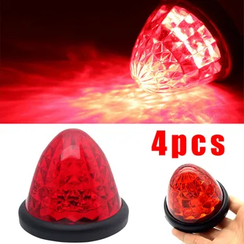 4pcs Red Beehive Side Marker Lights Grommet 16-LED Cab Sleeper Light Trailer 12V Round Beehive LED Light Warning Lights
4pcs Red Beehive Side Marker Lights Grommet 16-LED Cab Sleeper Light Trailer 12V Round Beehive LED Light Warning Lights