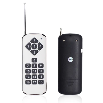 18-channel 433MHz radio frequency wireless remote control transmitter 1527 learning code controller command +18CH receiver 
18-channel 433MHz radio frequency wireless remote control transmitter 1527 learning code controller command +18CH receiver