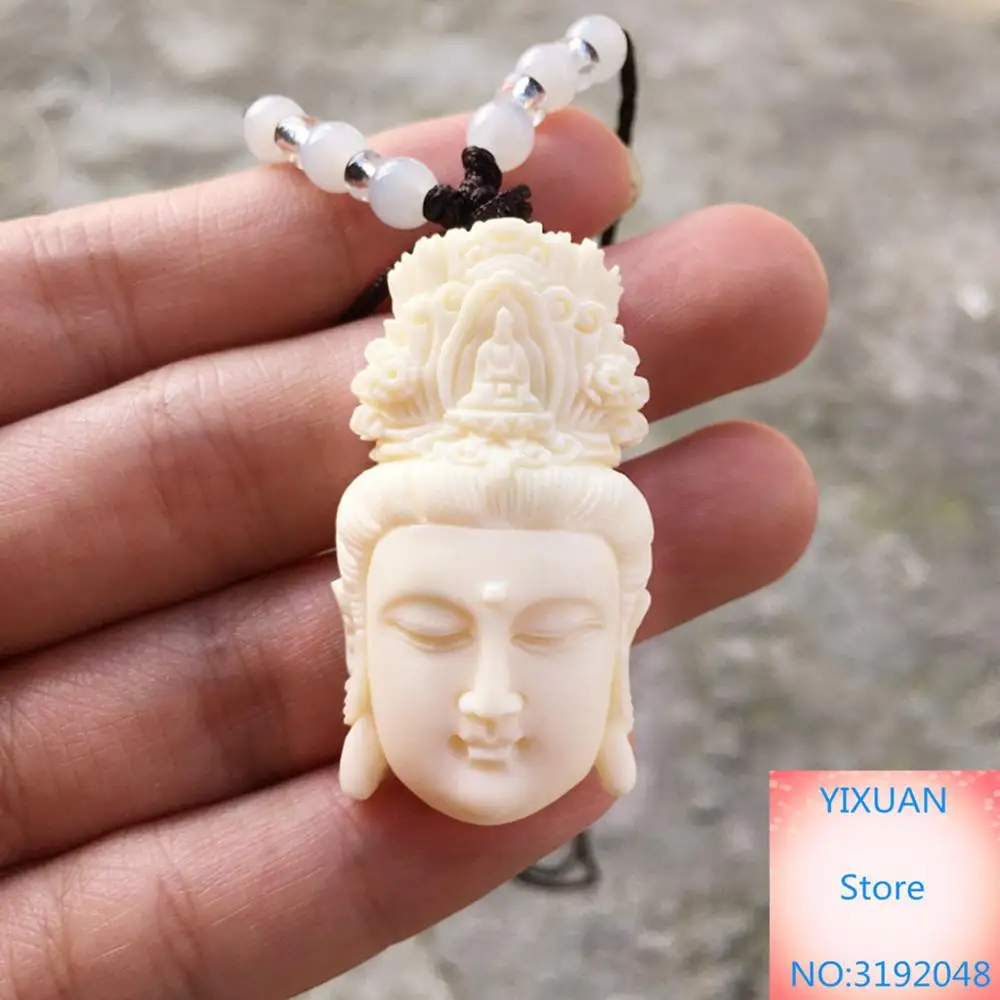 Ivory fruit carving South China Sea Guanyin figure Buddha Pendant hang tag hang pendant star moon Bodhi accessories
Ivory fruit carving South China Sea Guanyin figure Buddha Pendant hang tag hang pendant star moon Bodhi accessories