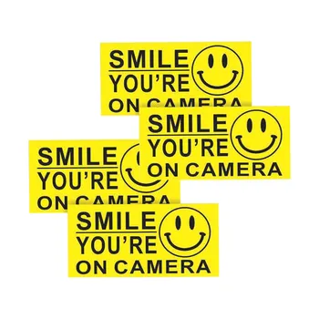 4pcs PVC Car Accessories CCTV Warning Sticker Smile Face Self Adhesive Waterproof Video Surveillance Security Sign Home Business
4pcs PVC Car Accessories CCTV Warning Sticker Smile Face Self Adhesive Waterproof Video Surveillance Security Sign Home Business