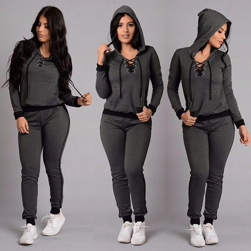 Autumn Women Casual Hoodie Tracksuits Drawstring Cap Sweatshirt +Pants Fitness Yoga Sport Suits Solid Running Set Plus Size
Autumn Women Casual Hoodie Tracksuits Drawstring Cap Sweatshirt +Pants Fitness Yoga Sport Suits Solid Running Set Plus Size