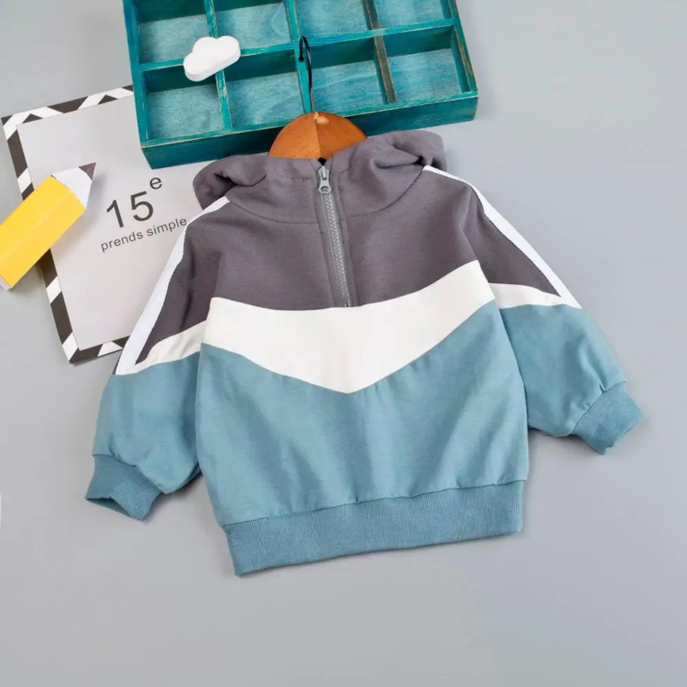 Children's coats Toddler Baby Kids Boys Colorful Stitching Hooded Pullover Long Sleeve T-shirt Tops Clothes With good quality
Children's coats Toddler Baby Kids Boys Colorful Stitching Hooded Pullover Long Sleeve T-shirt Tops Clothes With good quality