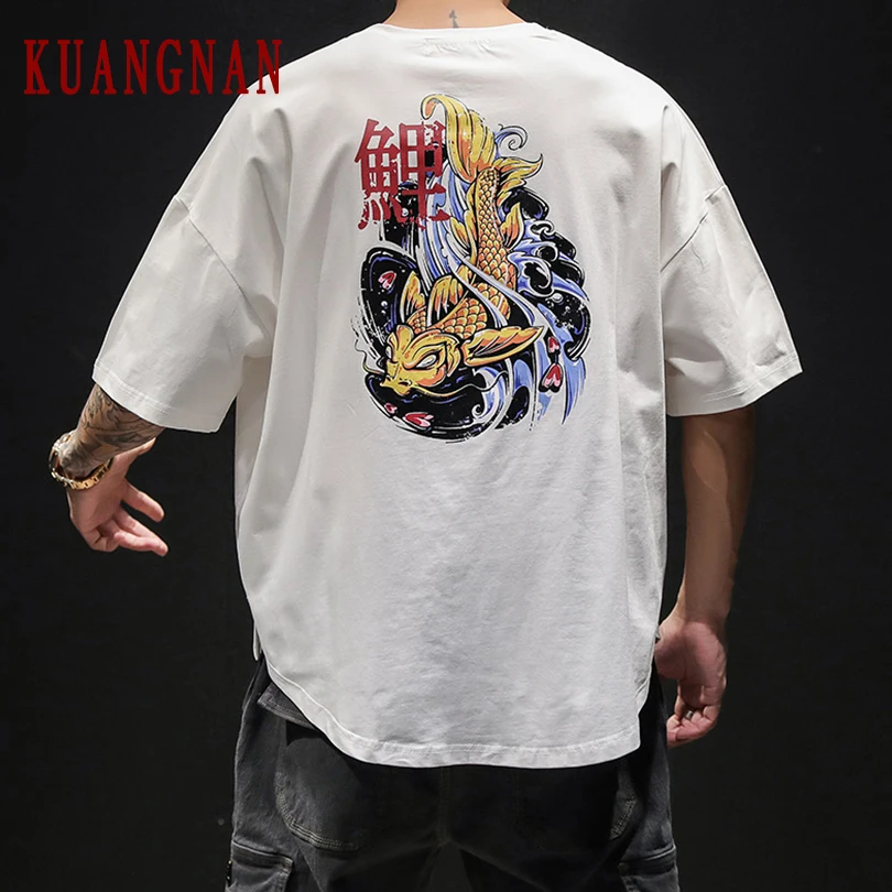 KUANGNAN Japan Style Carp Print T Shirt Men Tshirt Men Streetwear T-Shirt Men T Shirt Hip Hop 5XL Clothes 2019 Autumn New 
KUANGNAN Japan Style Carp Print T Shirt Men Tshirt Men Streetwear T-Shirt Men T Shirt Hip Hop 5XL Clothes 2019 Autumn New