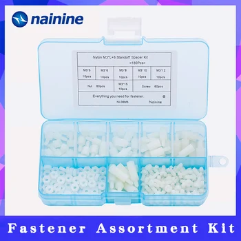 180Pcs/set M2/M2.5/M3*L+6mm M-F White Spacing Screw Plastic For PCB Motherboard Fixed Nylon Standoff Spacer Kit NL06
180Pcs/set M2/M2.5/M3*L+6mm M-F White Spacing Screw Plastic For PCB Motherboard Fixed Nylon Standoff Spacer Kit NL06