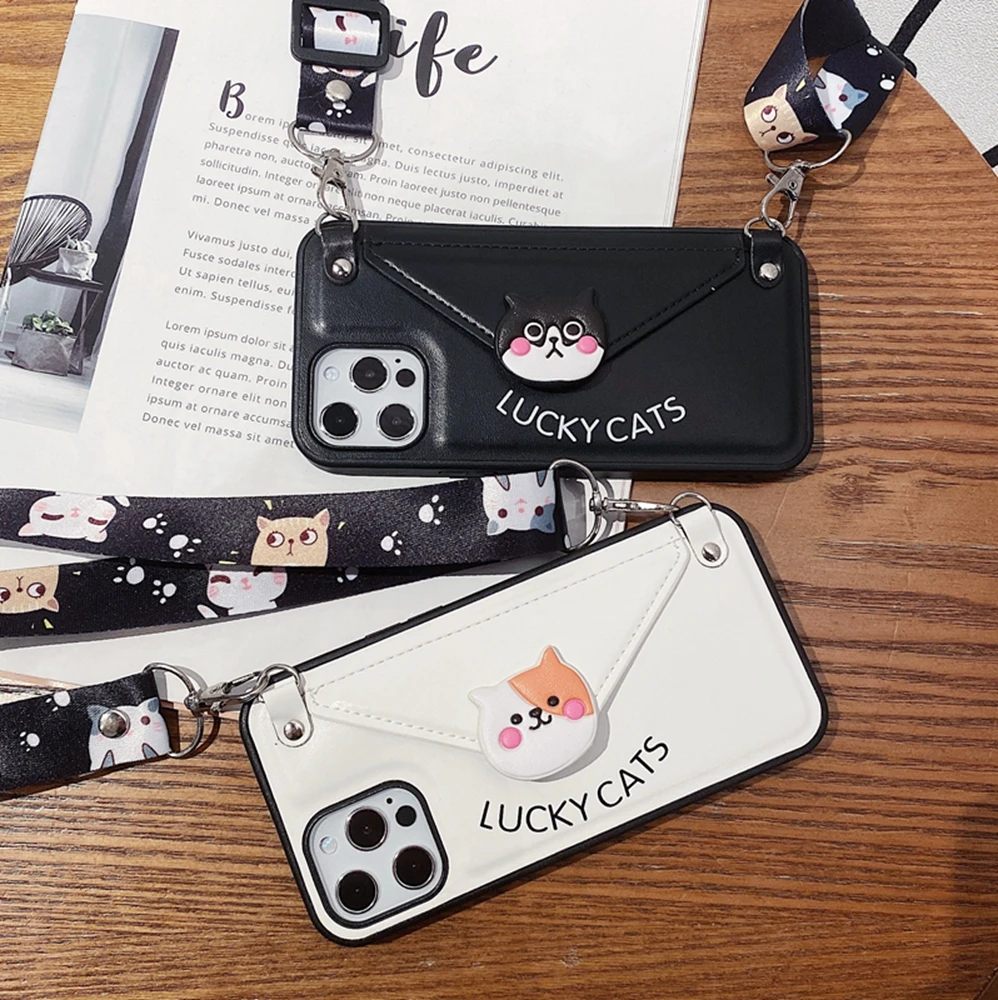 Cute Cartoon Pattern Card Holder Phone Case For iPhone 11 Pro Max XR XS Max X 8 7 Plus Luxury Strap Soft Silicone Lanyard Cover
Cute Cartoon Pattern Card Holder Phone Case For iPhone 11 Pro Max XR XS Max X 8 7 Plus Luxury Strap Soft Silicone Lanyard Cover