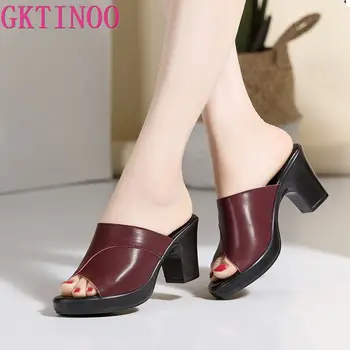 GKTINOO Fashion Women Sandals Comfortable Genuine Leather Thick Heels Women's Casual Shoes Summer Platform Sandal Plus Size 42
GKTINOO Fashion Women Sandals Comfortable Genuine Leather Thick Heels Women's Casual Shoes Summer Platform Sandal Plus Size 42