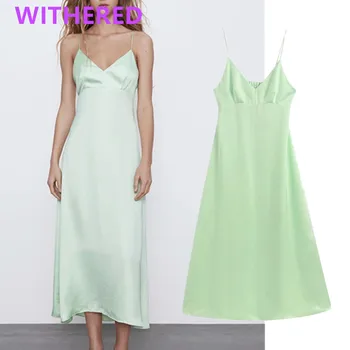Withered summer dress women england high street vintage light green spaghetti vestidos de fiesta de noche vestidos party dress
Withered summer dress women england high street vintage light green spaghetti vestidos de fiesta de noche vestidos party dress