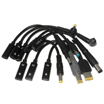 USB 3.1 Type C Female to DC 7.9*5.0 4.0*1.35 5.5*2.5 2.1 4.8*1.7 mm Male PD Power Charger Adapter Connector Cable for le
USB 3.1 Type C Female to DC 7.9*5.0 4.0*1.35 5.5*2.5 2.1 4.8*1.7 mm Male PD Power Charger Adapter Connector Cable for le
