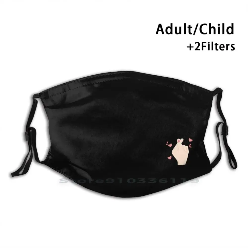 K - Pop Finger Heart Hangul Saranghae Love Heart Reusable Mouth Face Mask With Filters Kids I Love You Saranghae Korean Kpop
K - Pop Finger Heart Hangul Saranghae Love Heart Reusable Mouth Face Mask With Filters Kids I Love You Saranghae Korean Kpop