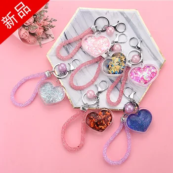 New Style Creative Acrylic Heart Keychain Mobile Sequin Quicksand Package Accessories Automobile Hanging Ornament
New Style Creative Acrylic Heart Keychain Mobile Sequin Quicksand Package Accessories Automobile Hanging Ornament