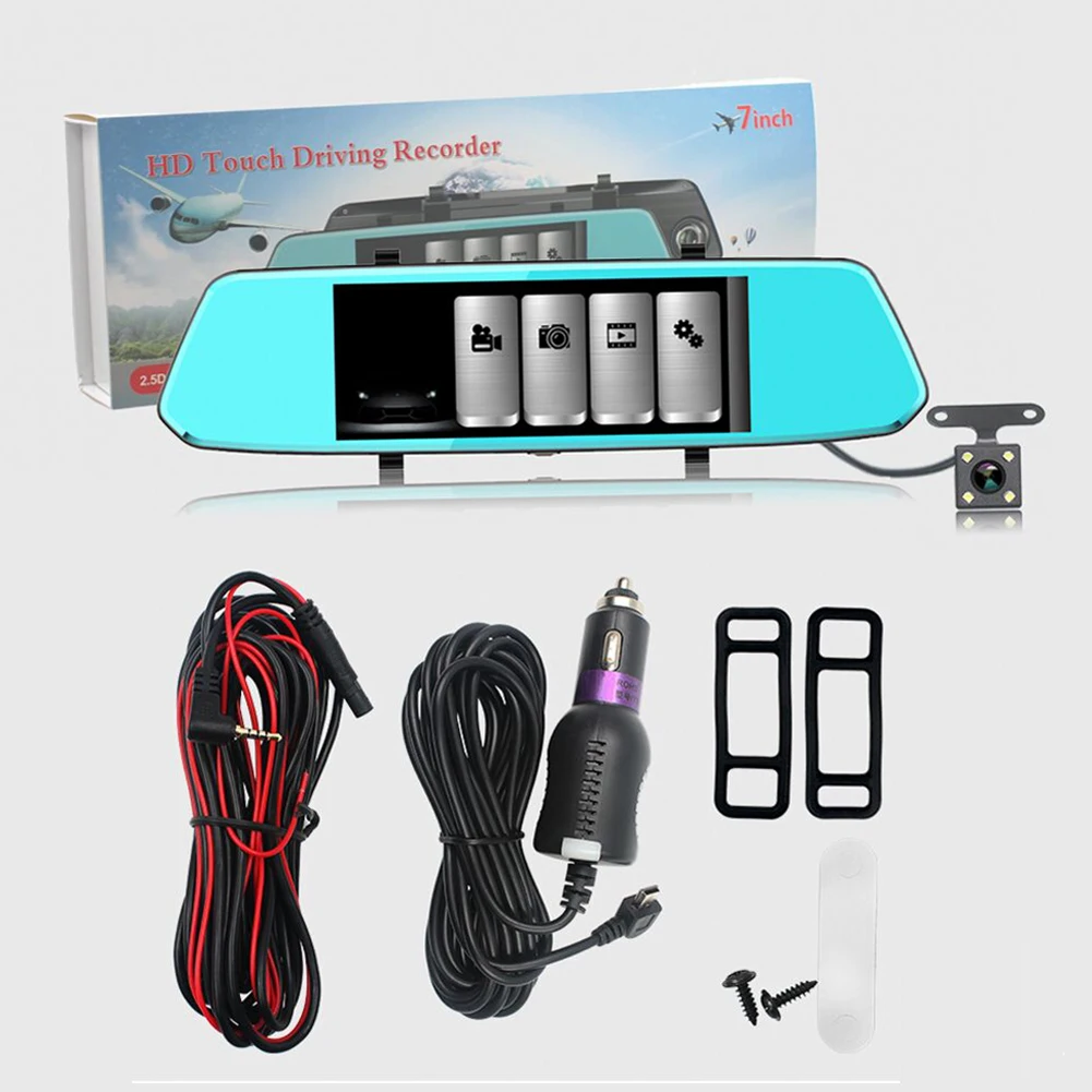 7inch Full Night Vision Auto Data Recorder Backup Camera Dash Cam Reversing Camera Carcorder Wide Angle 1080P HD Front Rear
7inch Full Night Vision Auto Data Recorder Backup Camera Dash Cam Reversing Camera Carcorder Wide Angle 1080P HD Front Rear