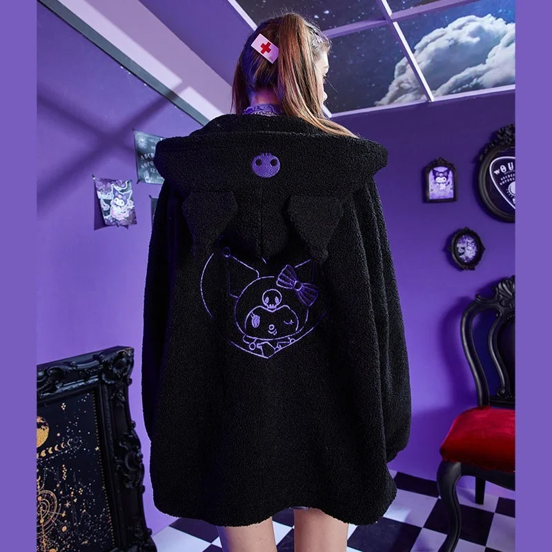 Sanrio Kuromi Fleece Hoodies Girl Fashion Ins Cartoon Kawaii Anime Sweatshirts Zipper Embroidered Hoodies for Girl Birthday Gift
Sanrio Kuromi Fleece Hoodies Girl Fashion Ins Cartoon Kawaii Anime Sweatshirts Zipper Embroidered Hoodies for Girl Birthday Gift