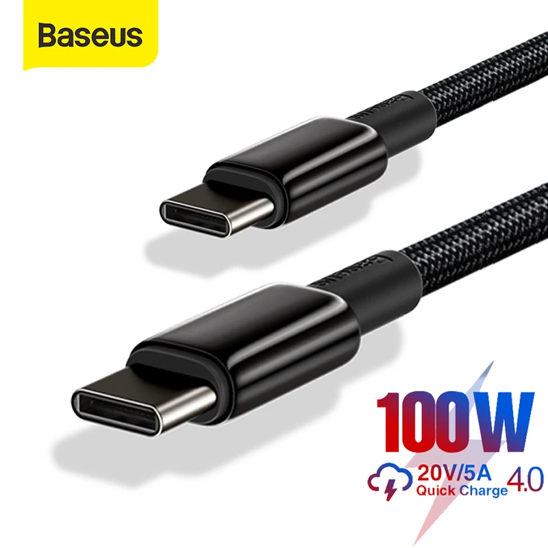 Baseus 100W USB C To USB Type C Power Cable USBC Fast Charge Data Wire Type-C PD Cable For MacBook iPad Pro Air Xiaomi Samsung
Baseus 100W USB C To USB Type C Power Cable USBC Fast Charge Data Wire Type-C PD Cable For MacBook iPad Pro Air Xiaomi Samsung