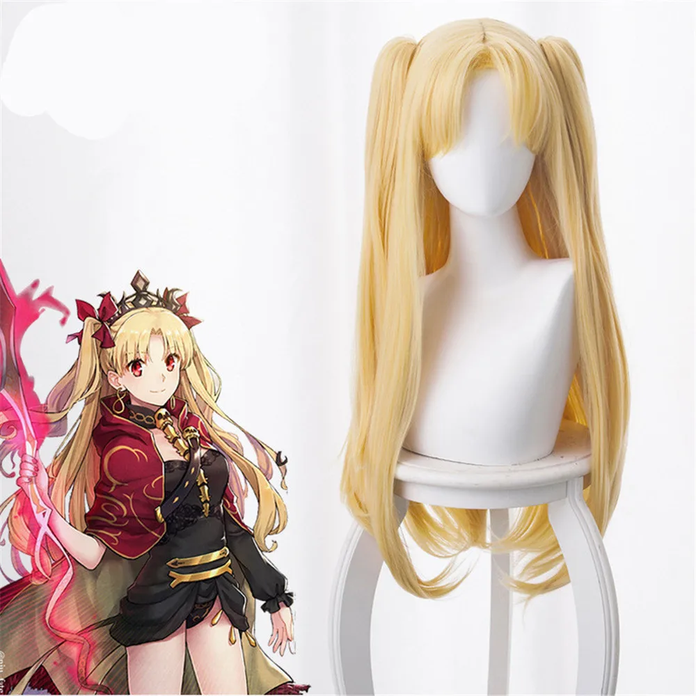 Fate Grand Order Cosplay Wig Ereshkigal Servant Lancer Blond Synthetic Hair Wig Cap Halloween Cosplay 
Fate Grand Order Cosplay Wig Ereshkigal Servant Lancer Blond Synthetic Hair Wig Cap Halloween Cosplay