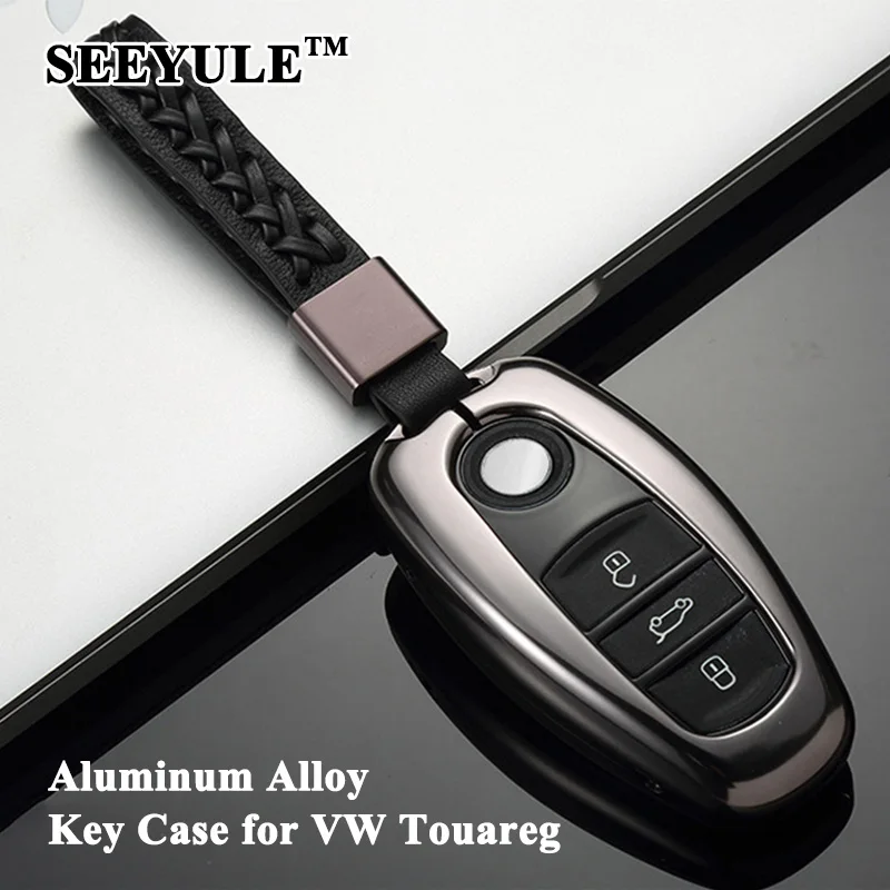 1pc SEEYULE Deluxe Aluminum Alloy Car Key Case Shell with Genuine Leather Belt Key Cover Storage Bag Protector for VW Touareg
1pc SEEYULE Deluxe Aluminum Alloy Car Key Case Shell with Genuine Leather Belt Key Cover Storage Bag Protector for VW Touareg