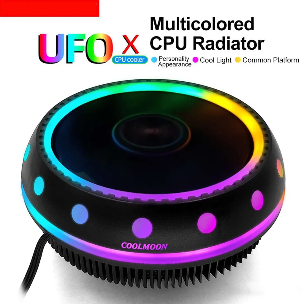 CPU Cooler Fan Radiator 12V Colorful RGB LED 3 Pin for Intel LGA775/1150/1151/1155/1156/1366 for AMD FM2/AM4/FM1/AM3+/AM3/AM2 CPU Cooler Fan Radiator 12V Colorful RGB LED 3 Pin for Intel LGA775/1150/1151/1155/1156/1366 for AMD FM2/AM4/FM1/AM3+/AM3/AM2