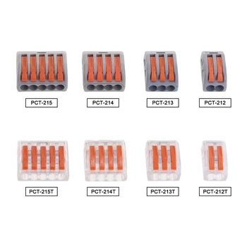 10Pcs Fast Wire Cable Connector PCT-212/213/214/215 Compact Conductor Wiring Connector Push In Terminal Block Threader Splitter
10Pcs Fast Wire Cable Connector PCT-212/213/214/215 Compact Conductor Wiring Connector Push In Terminal Block Threader Splitter